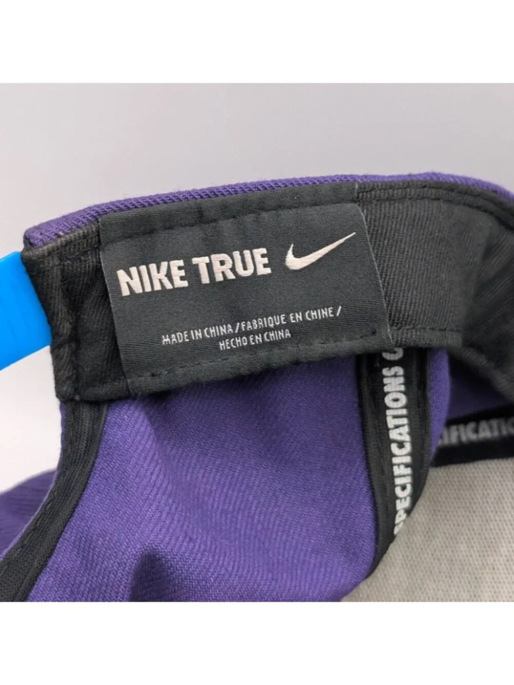 Nike True Lebron James King Crown Logo Hat Snapback Purple Blue Flat Bill Unisex